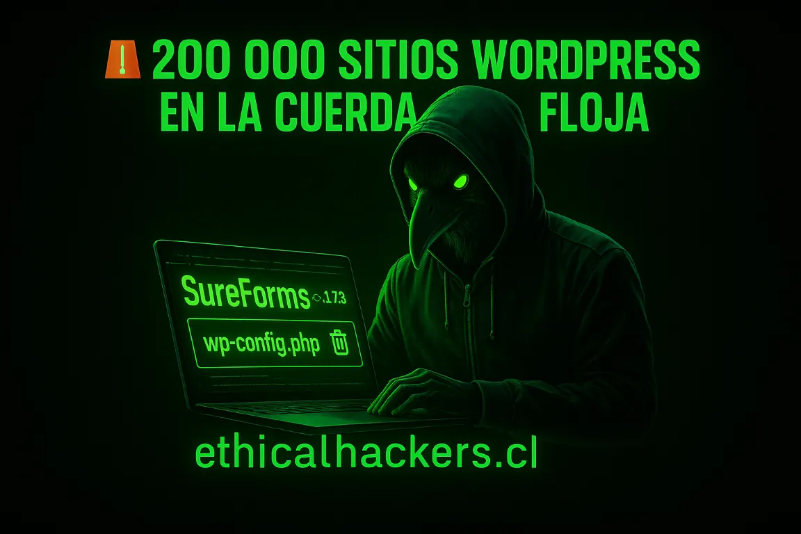 Vulnerabilidad crítica en WordPress: más de 200.000 sitios expuestos por fallo en SureForms