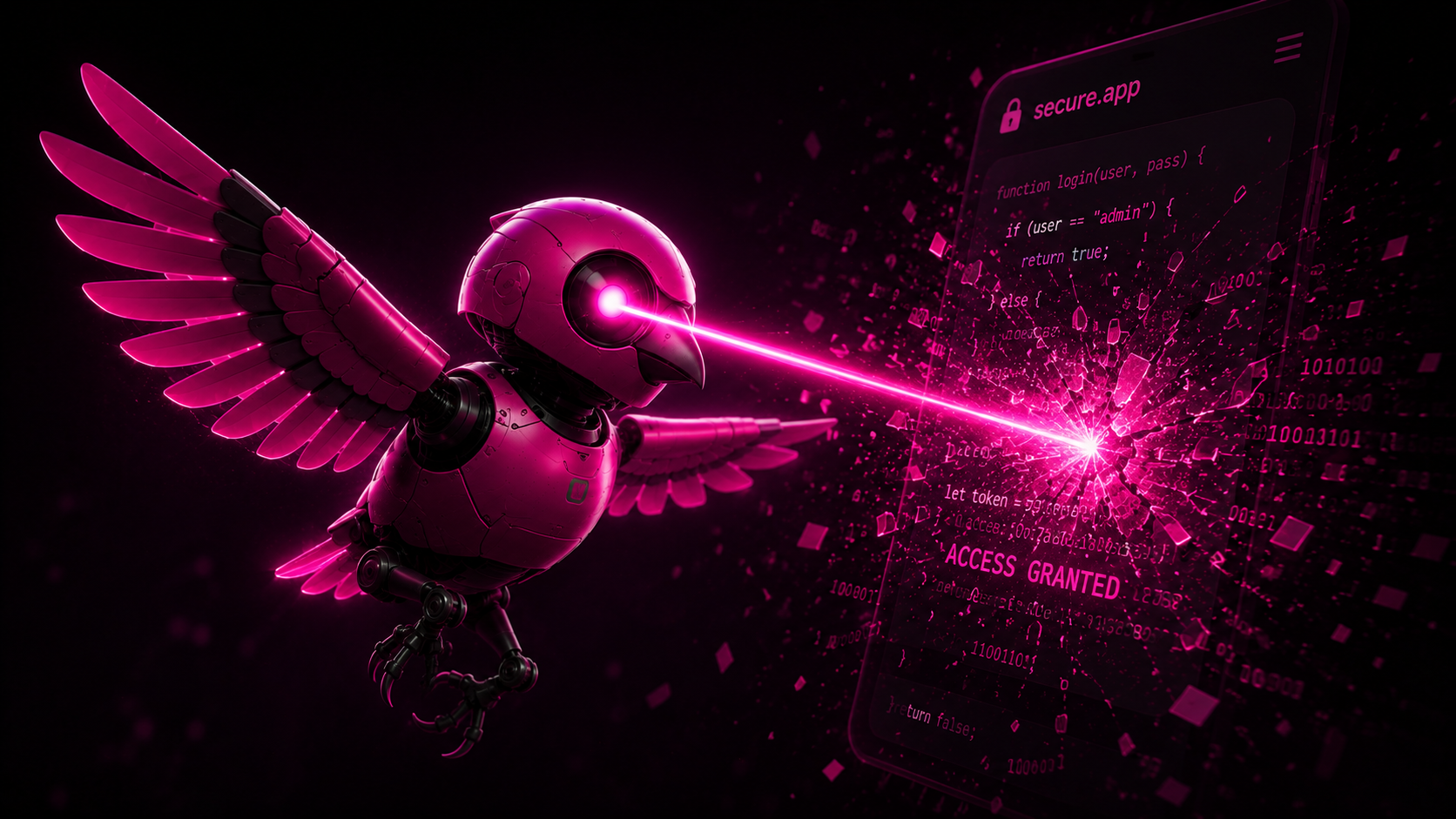 Mascota HackanarIA Láser